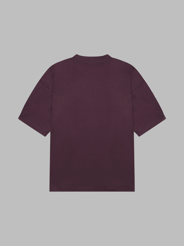 VALENZA INTERLOCK SUPIMA T-SHIRT BURGUNDY OVERSIZED