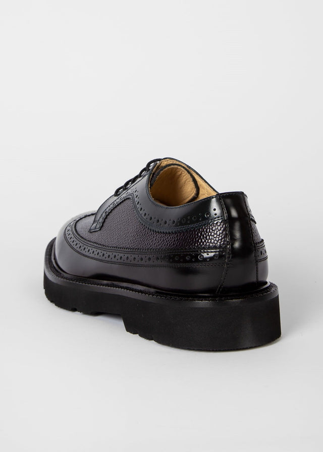 PAUL SMITH BLACK/BROWN LEATHER ''COUNT 'BROQUES