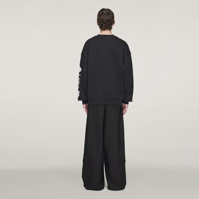 Y-3 GRAPHIC CREW SWEATSHIRT BLACK