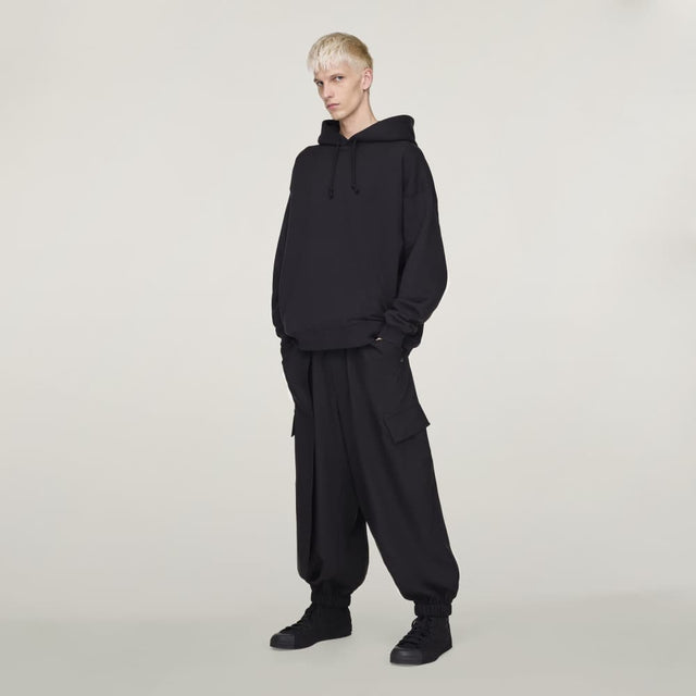 Y-3 GRAPHIC OVERSIZED HOODIE BLACK