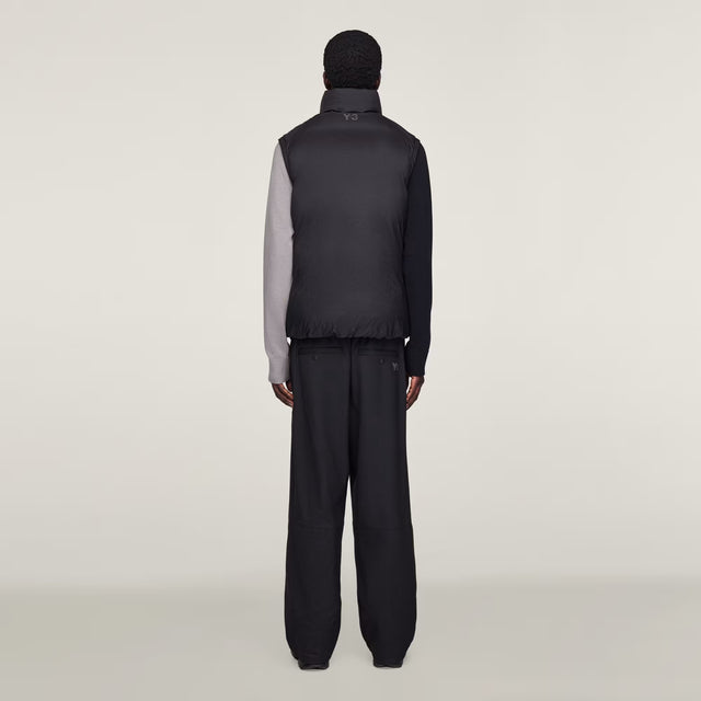 Y-3 PUFFER VEST BLACK