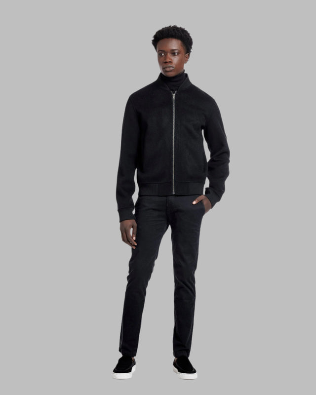 ALTER EGO WOOL BOMBER JACKET BLACK - Hombre Amsterdam