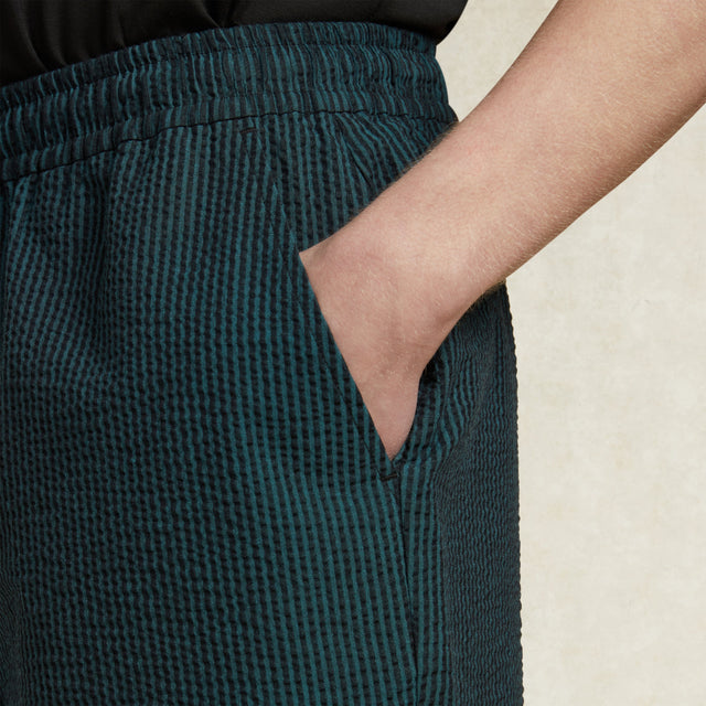 CHÉ CAUTO SEERSUCKER SHORT GREEN- Hombre Amsterdam