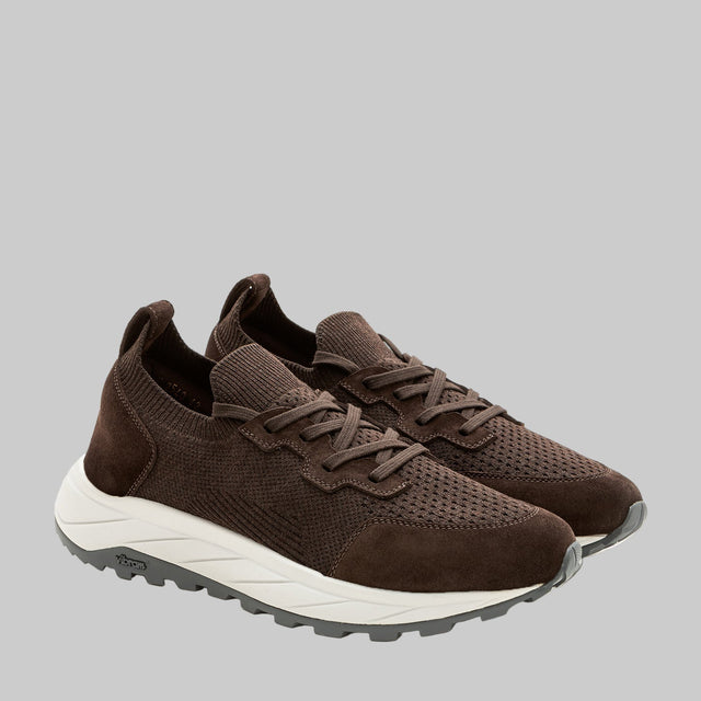 FABIANO RICCI SNEAKER STRETCH VIBRAM BROWN - Hombre Amsterdam