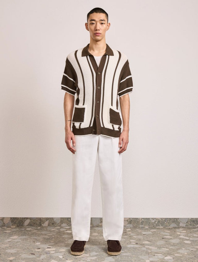 FRESCOBOL FABRICIO CROCHET STRIPE CARDIGAN - Hombre Amsterdam