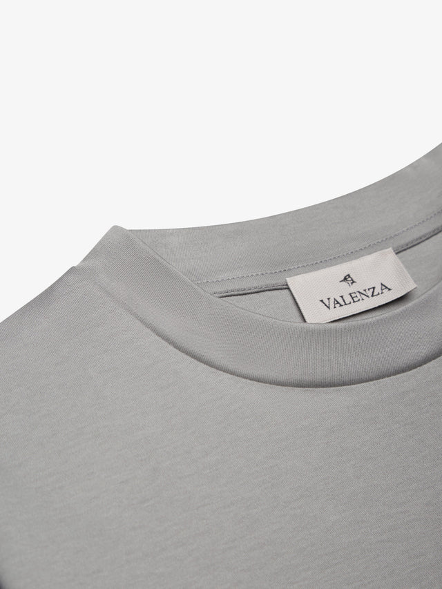 VALENZA HEAVY SUPIMA SWEAT GREY CREW NECK LONG SLEEVE - Hombre Amsterdam