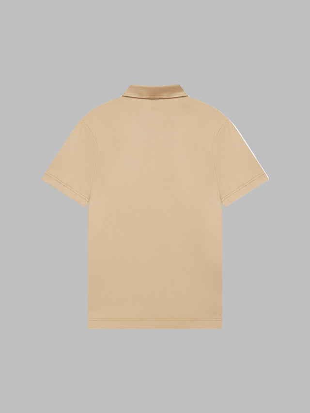 VALENZA SUPIMA POLO HAZELNUT SHORT SLEEVE WITH SCHILLER COLLAR - Hombre Amsterdam