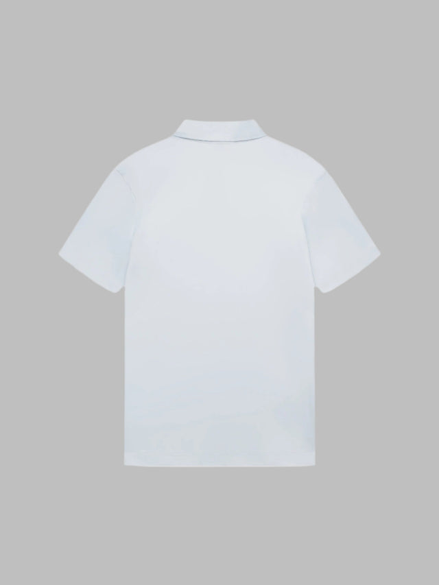 VALENZA SUPIMA ZIP COLLAR POLO ANGEL BLUE SHORT SLEEVE - Hombre Amsterdam