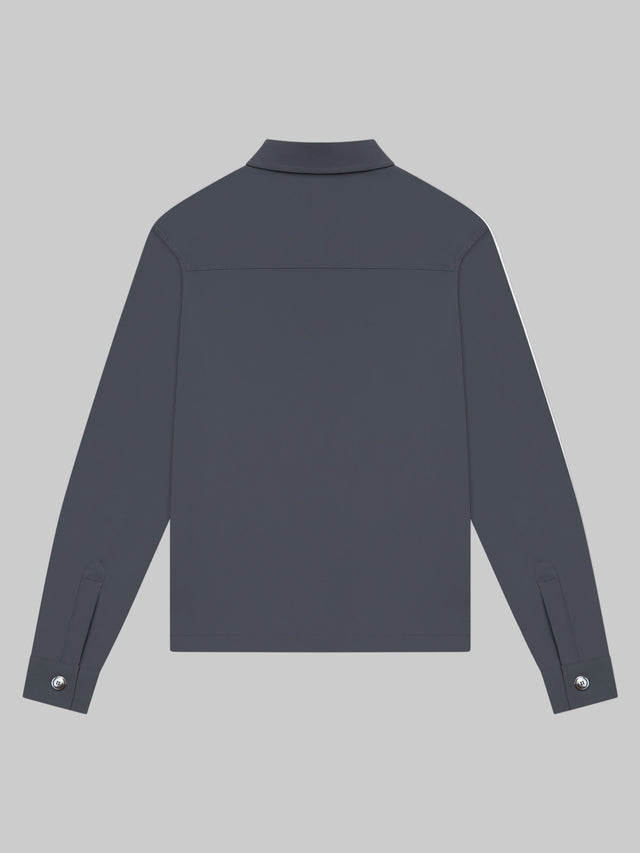 VALENZA WARM TECH STRETCH OVERSHIRT DARK GREY - Hombre Amsterdam