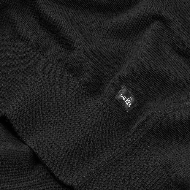 WAHTS KNITTED HOODED PULLOVER PURE BLACK - Hombre Amsterdam