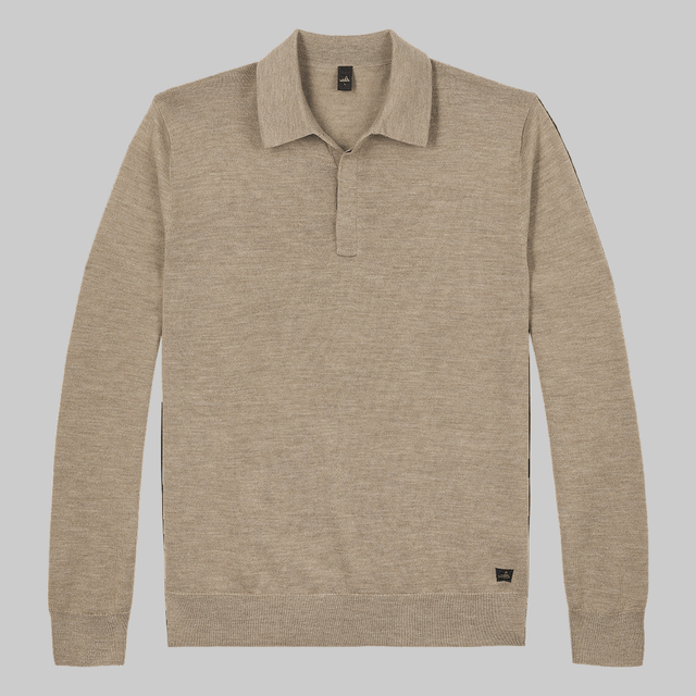 WAHTS MERINO POLO CAMEL MELANGE - Hombre Amsterdam