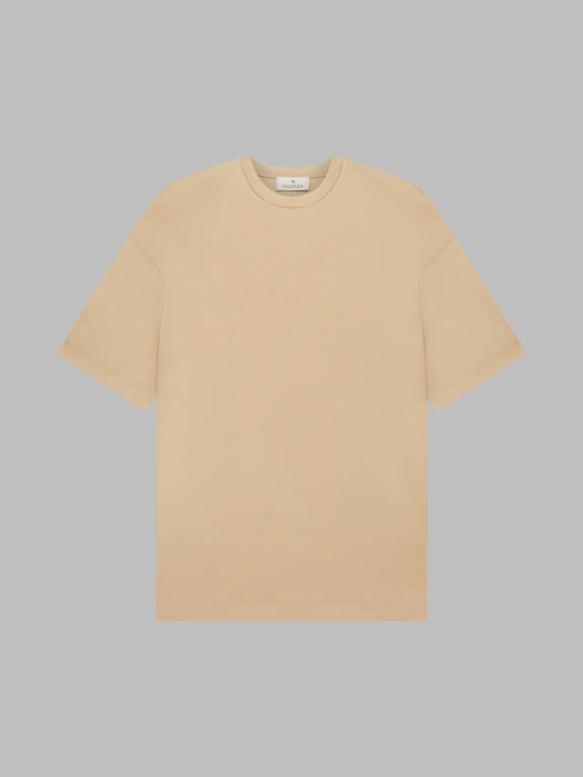 VALENZA INTERLOCK SUPIMA T-SHIRT HAZELNUT
