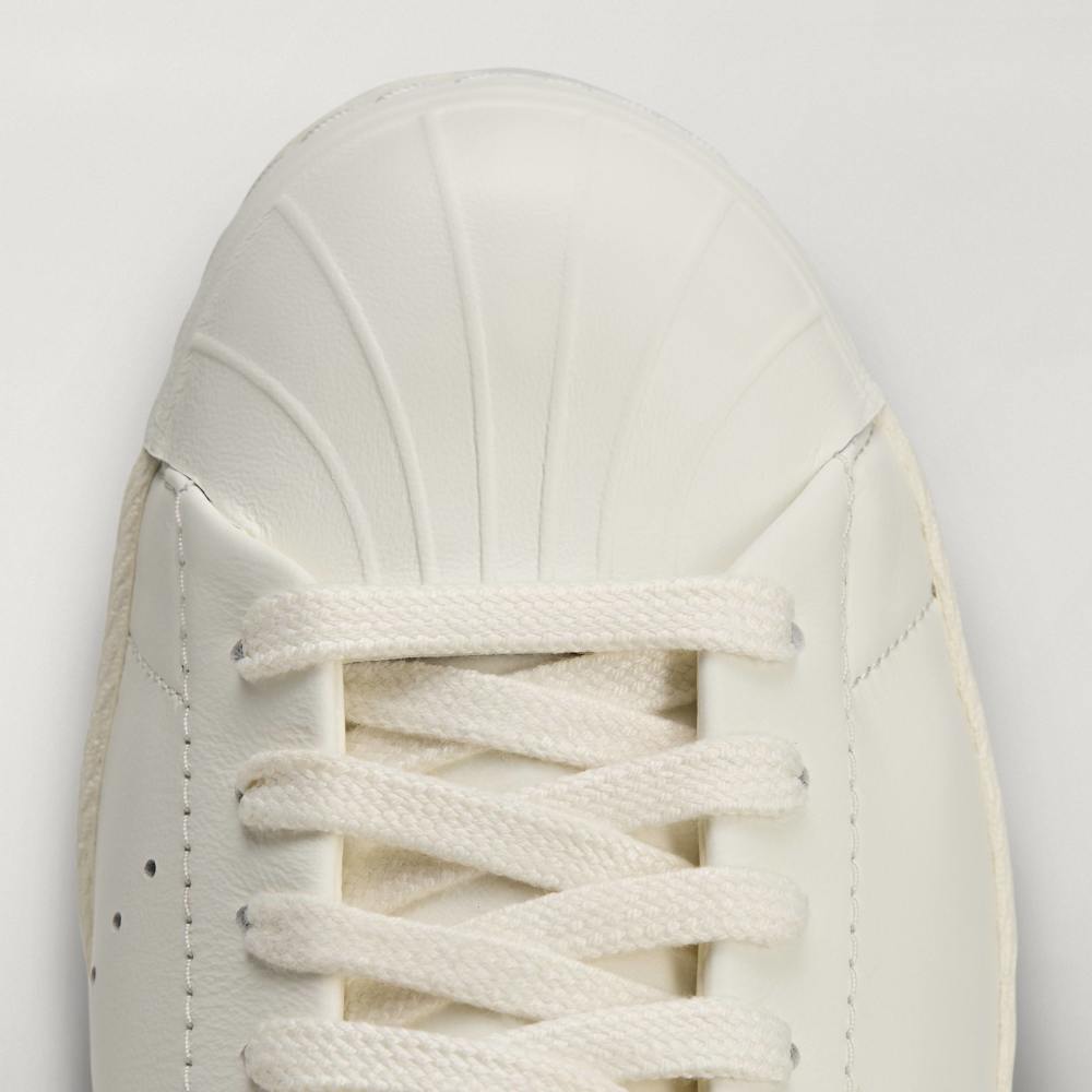 Y-3 SUPERSTAR SNEAKER OFF WHITE WITH LEATHER UPPER RUBBER OUTSOLE AND LACE CLOSURE-HOMBRE AMSTERDAM