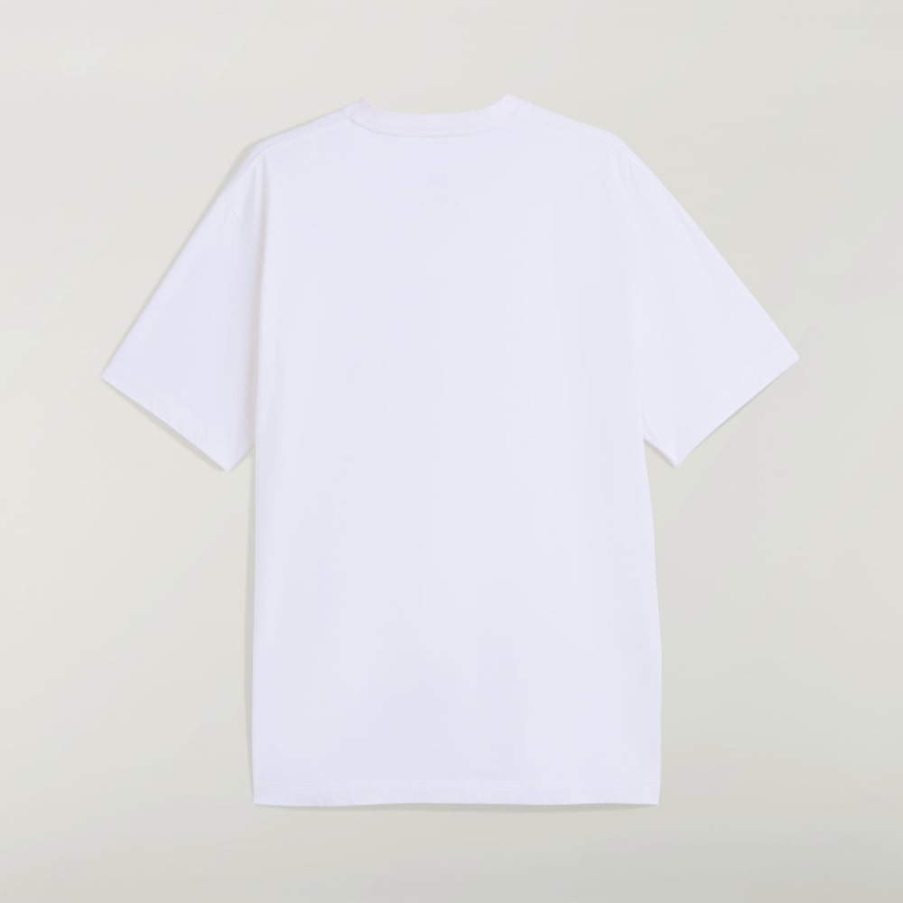 Y-3 SHORT SLEEVE T-SHIRT CHALK WHITE IN 100% COTTON AND PRINT AT FRONT-HOMBRE AMSTERDAM
