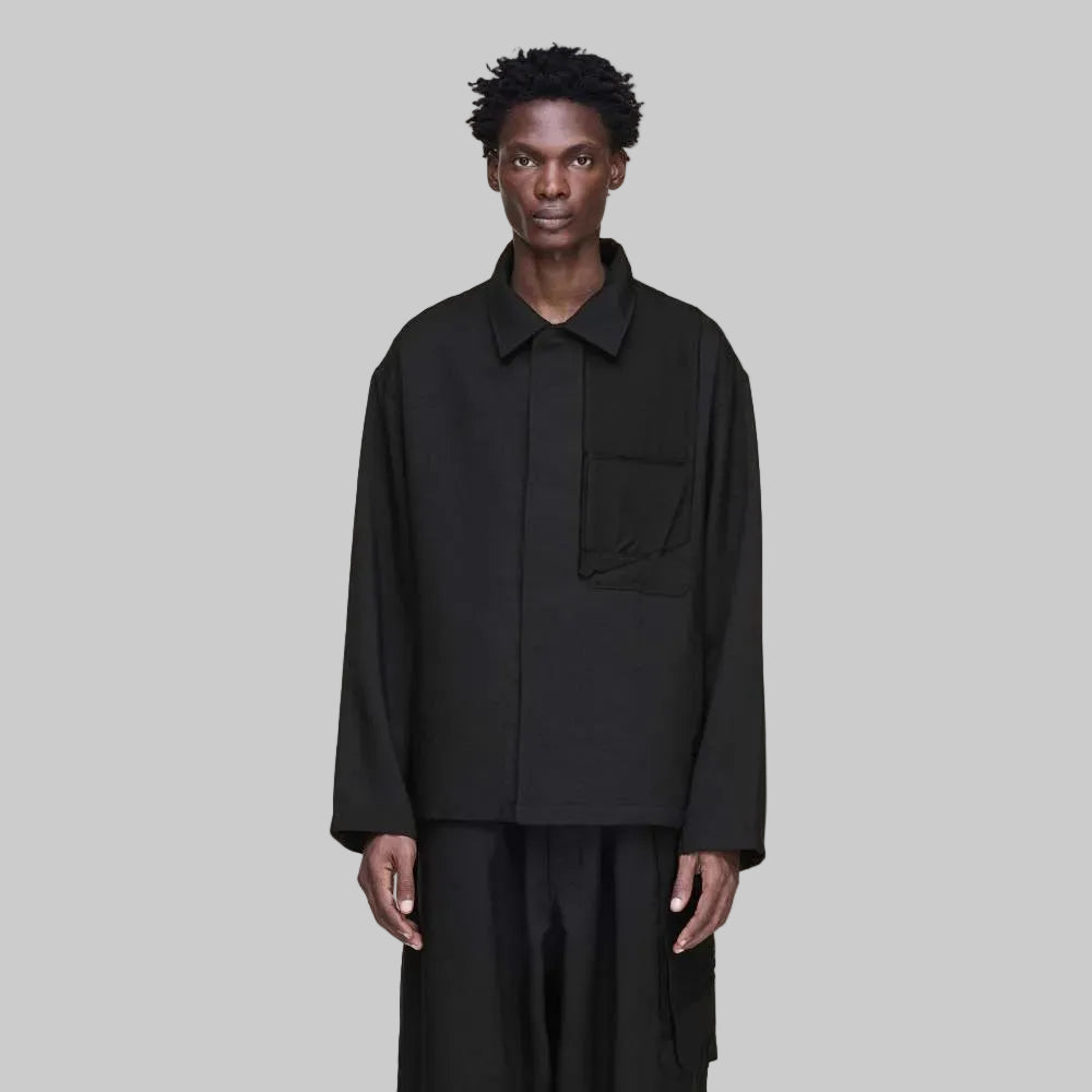 Y-3 UTILITY BLOUSON BALCK WITH CHEST POCKET-HOMBRE AMSTERDAM