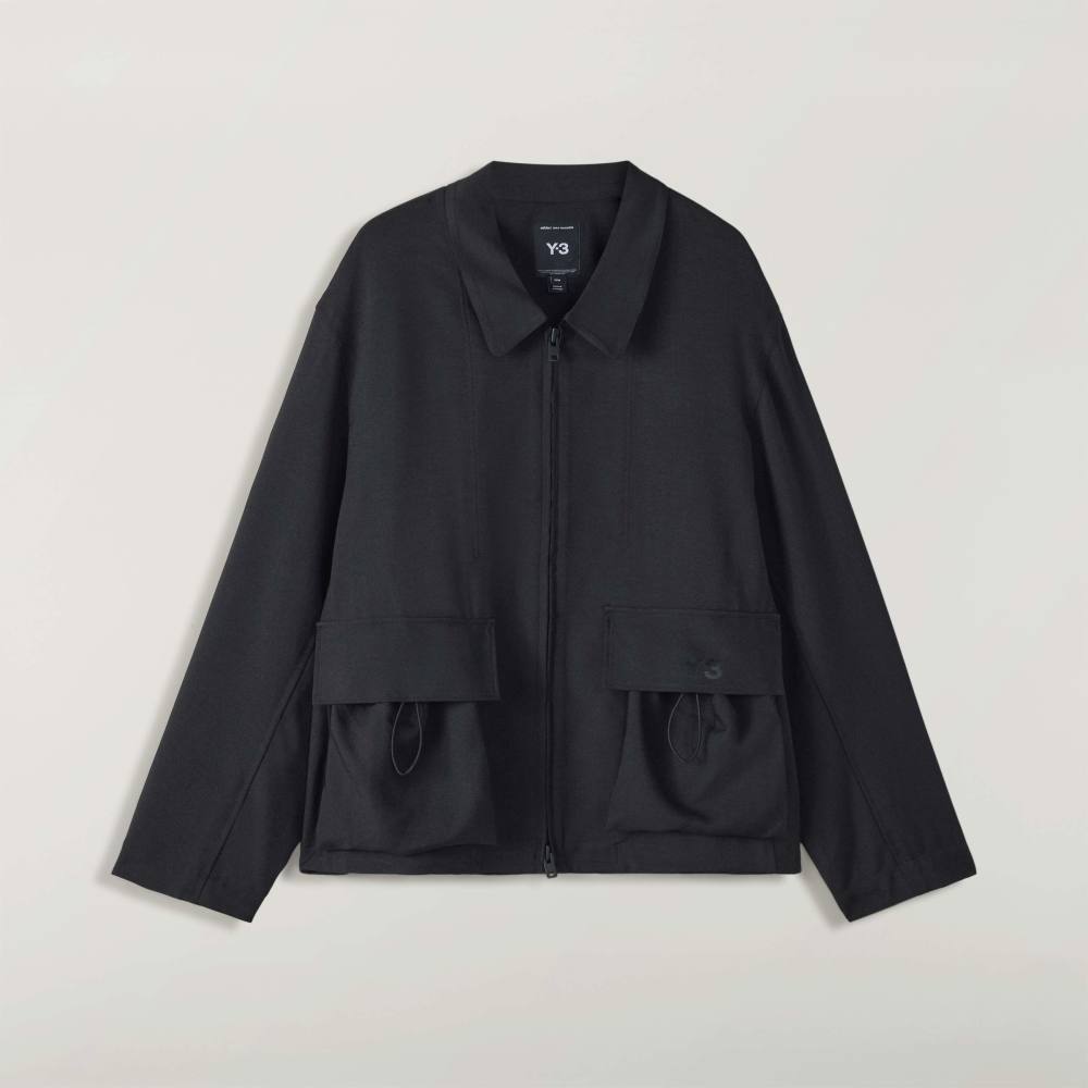 Y-3 SPORT UNIFORM BLACK BLOUSON WITH FULL ZIP AND TWO FRONT POCKETS-HOMBRE AMSTERDAM