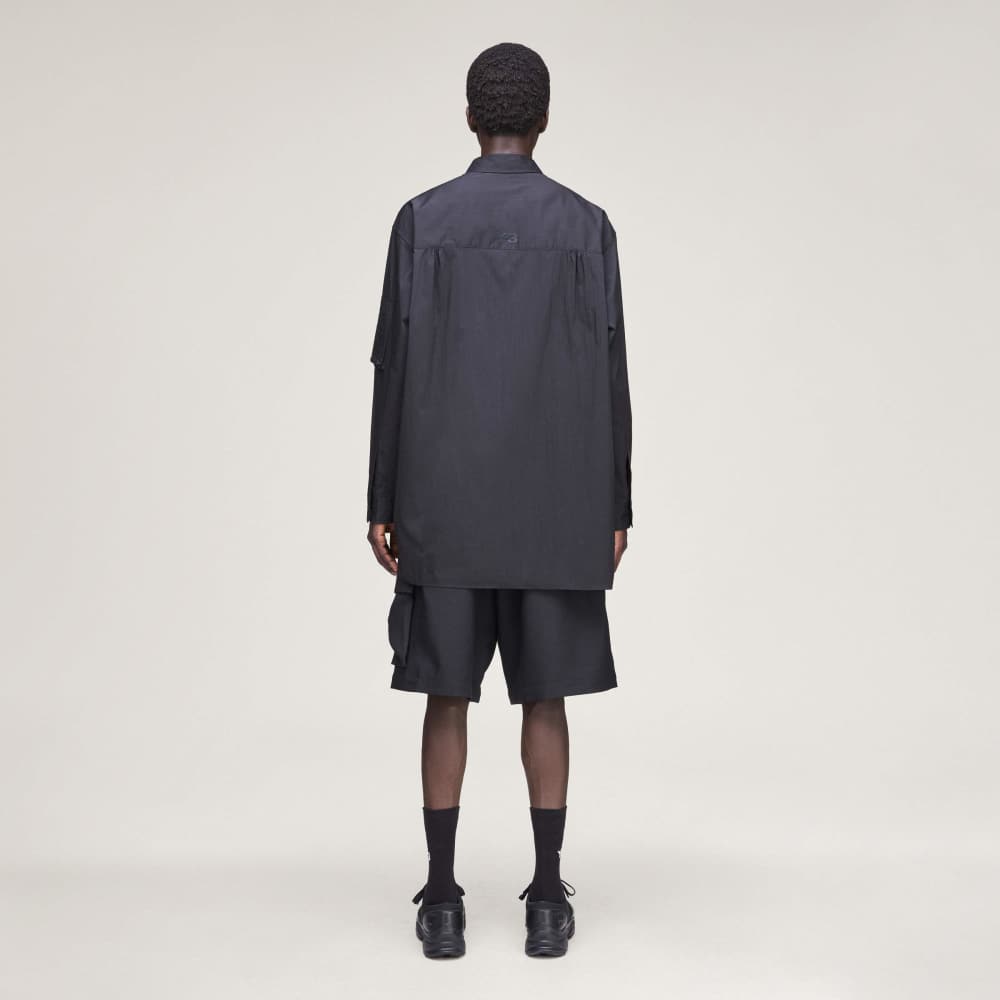 Y-3 SPORT UNIFORM BLACK CARGO SHORT WITH SIDE POCKET 100% POLYESTER-HOMBRE AMSTERDAM