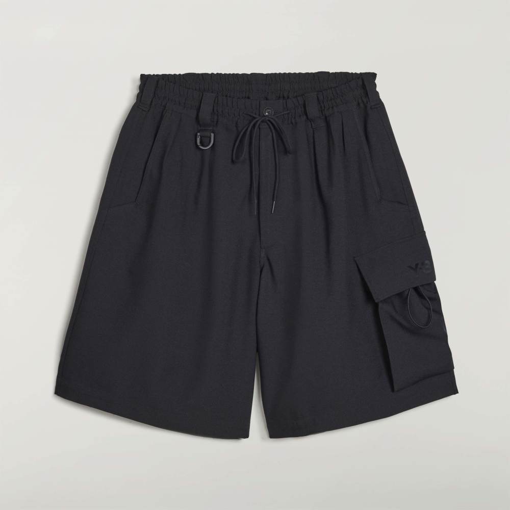 Y-3 SPORT UNIFORM CARGO BLACK SHORT WITH SIDE POCKET 100% POLYESTER-HOMBRE AMSTERDAM