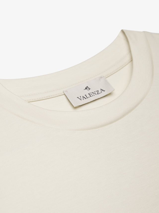VALENZA INTERLOCK SUPIMA T-SHIRT CREAM OVERSIZED