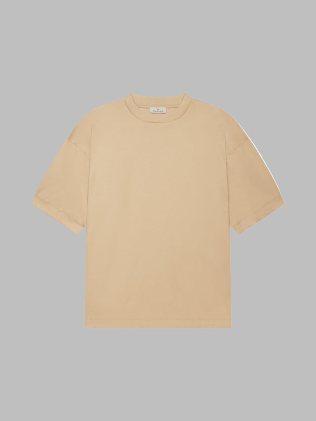VALENZA INTERLOCK SUPIMA T-SHIRT HAZELNUT OVERSIZED