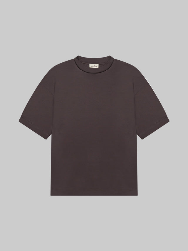 VALENZA INTERLOCK SUPIMA T-SHIRT ASPHALT OVERSIZED