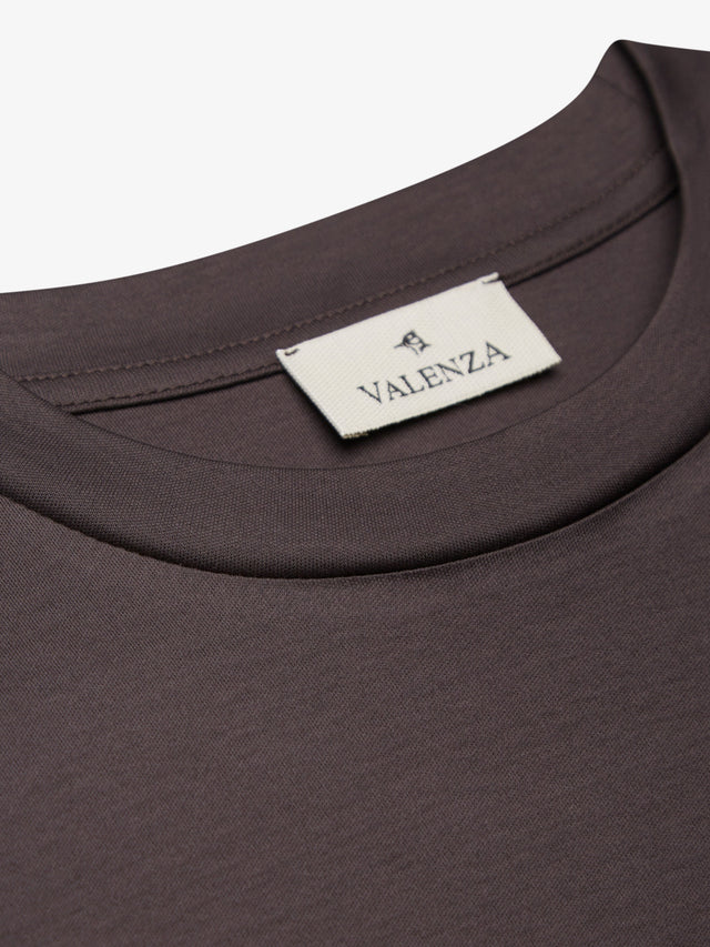 VALENZA INTERLOCK SUPIMA T-SHIRT ASPHALT OVERSIZED