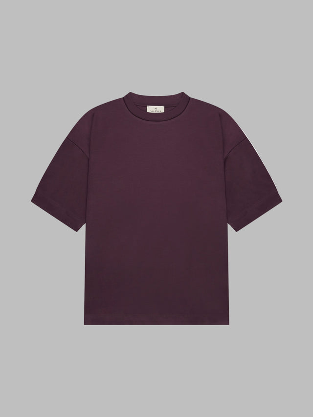 VALENZA INTERLOCK SUPIMA T-SHIRT BURGUNDY OVERSIZED