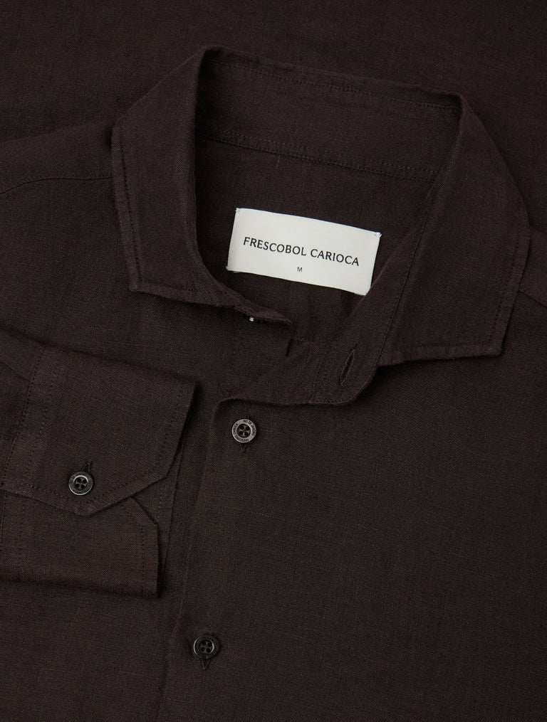 Antonio Linen Shirt cacao- Hombre Amsterdam