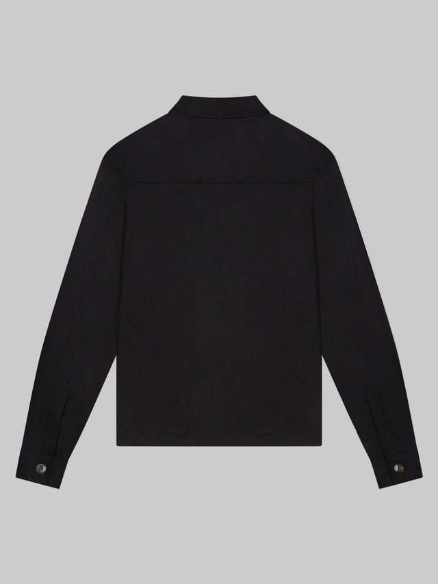 VALENZA FLANNEL STRETCH OVERSHIRT BLACK