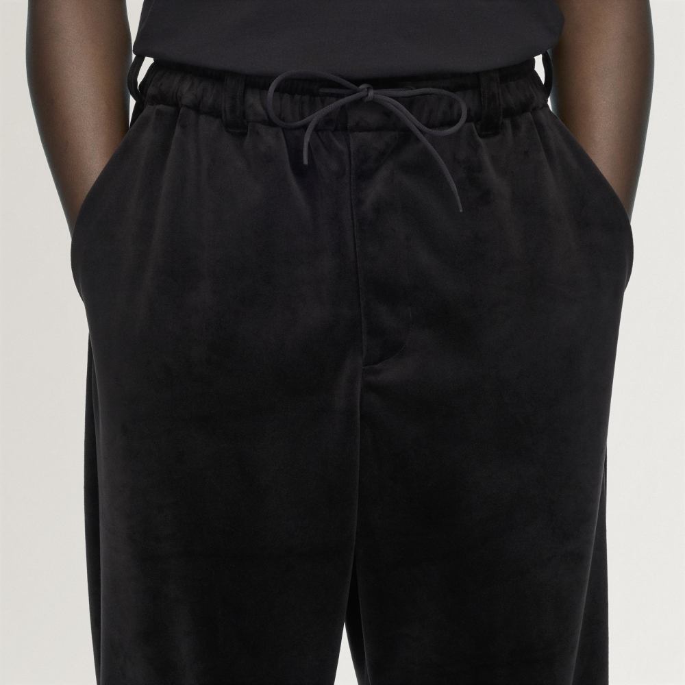 Velvet Corduroy Track Pants Black- Hombre Amsterdam