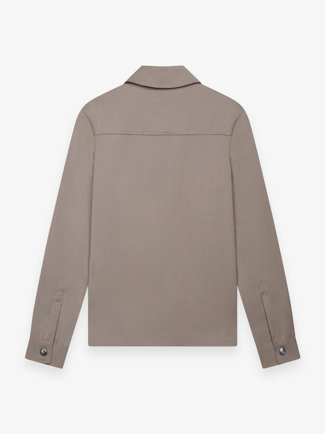 Wool Stretch Overshirt Taupe- Hombre Amsterdam