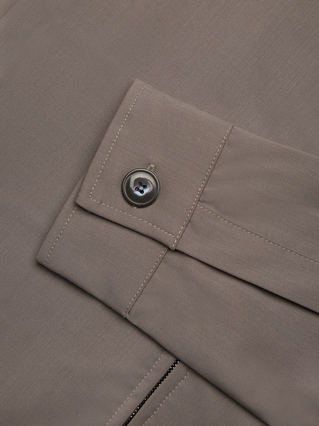 Wool Stretch Overshirt Taupe- Hombre Amsterdam