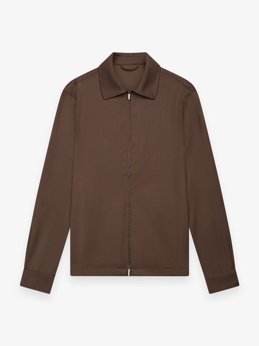 Wool Stretch Overshirt Dark Brown- Hombre Amsterdam
