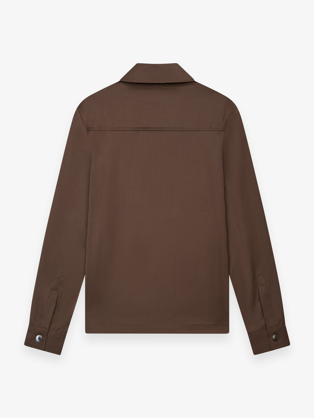 Wool Stretch Overshirt Dark Brown- Hombre Amsterdam