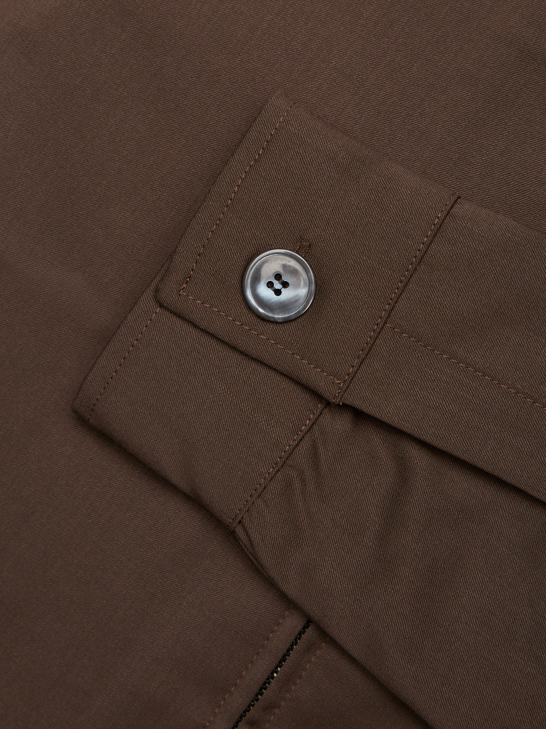 Wool Stretch Overshirt Dark Brown- Hombre Amsterdam
