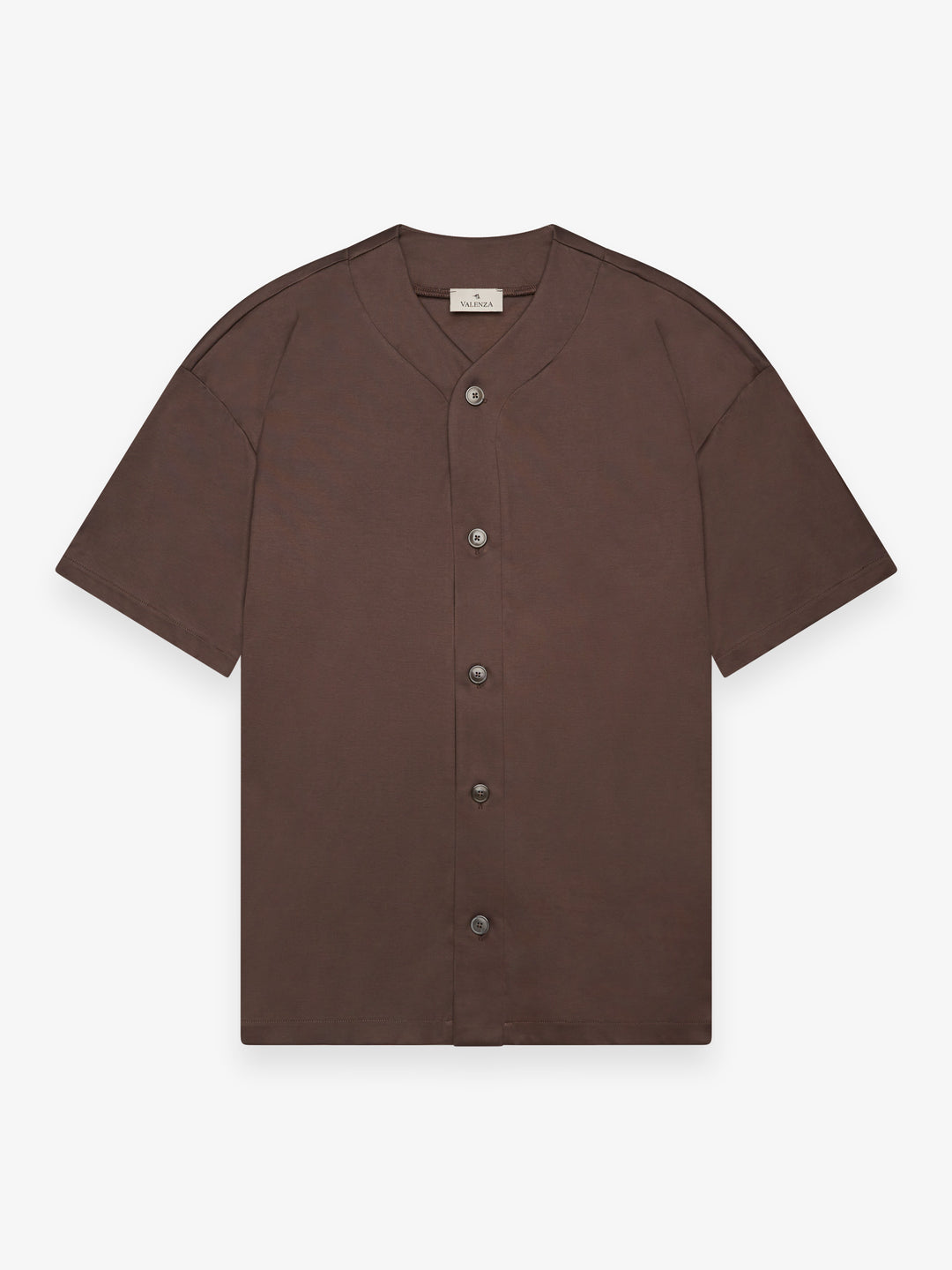 Supima Baseball Shirt Ebony Brown- Hombre Amsterdam