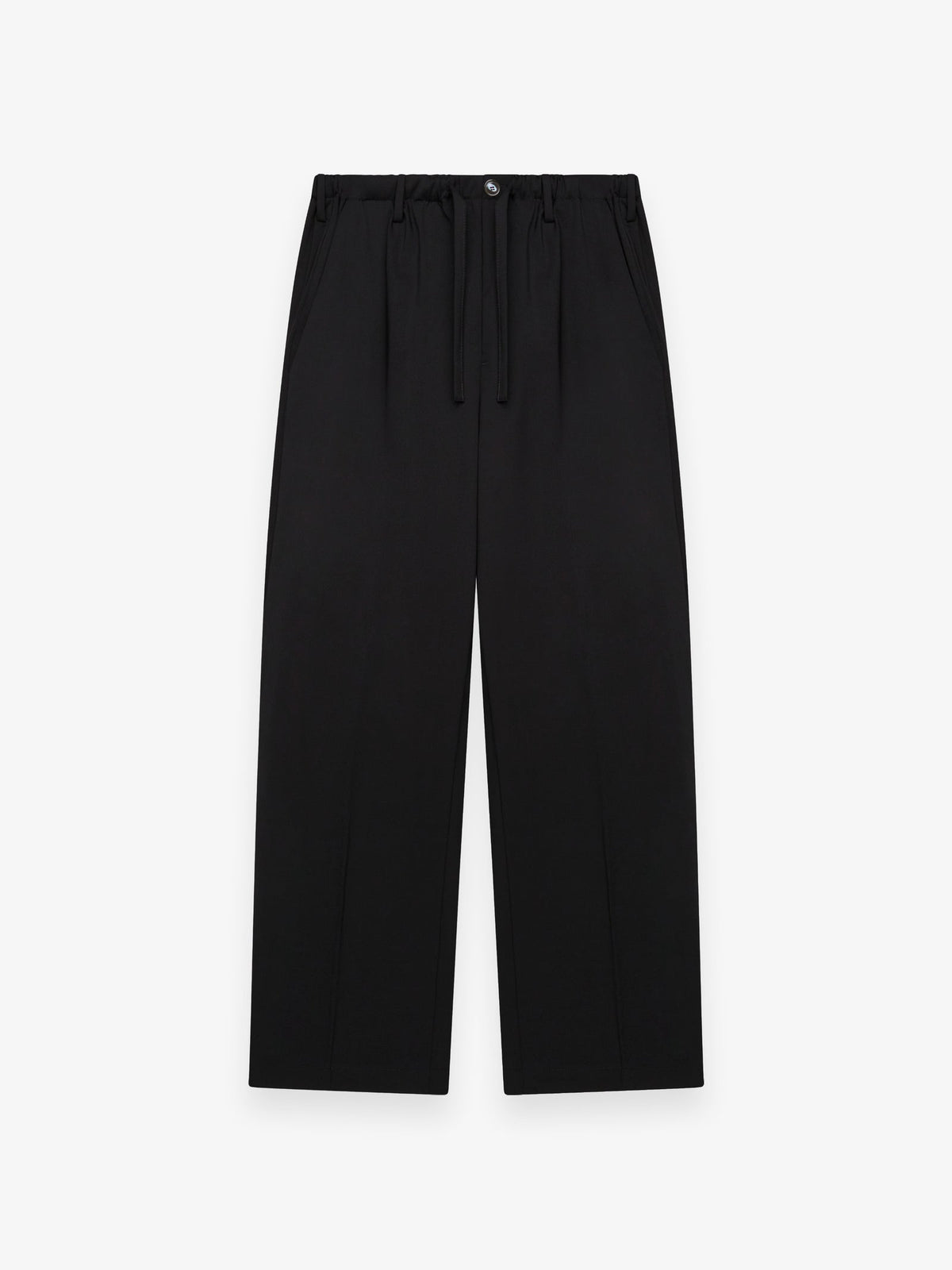 Wool Stretch Barrel Leg Trousers Black- Hombre Amsterdam