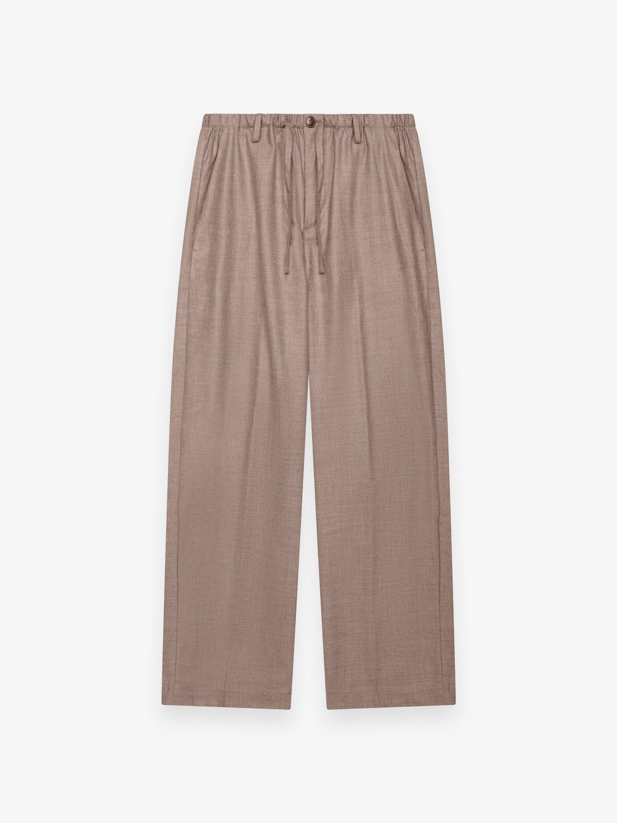 Flannel Stretch Barrel Leg Trousers Light Taupe Melange- Hombre Amsterdam