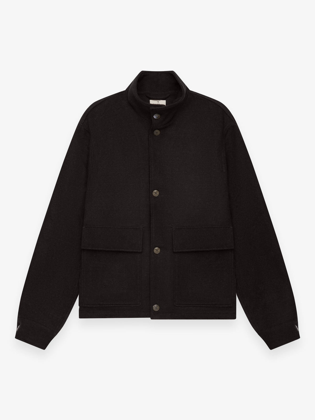 Cashmere Funnel Neck Jacket Dark Brown Melange- Hombre Amsterdam