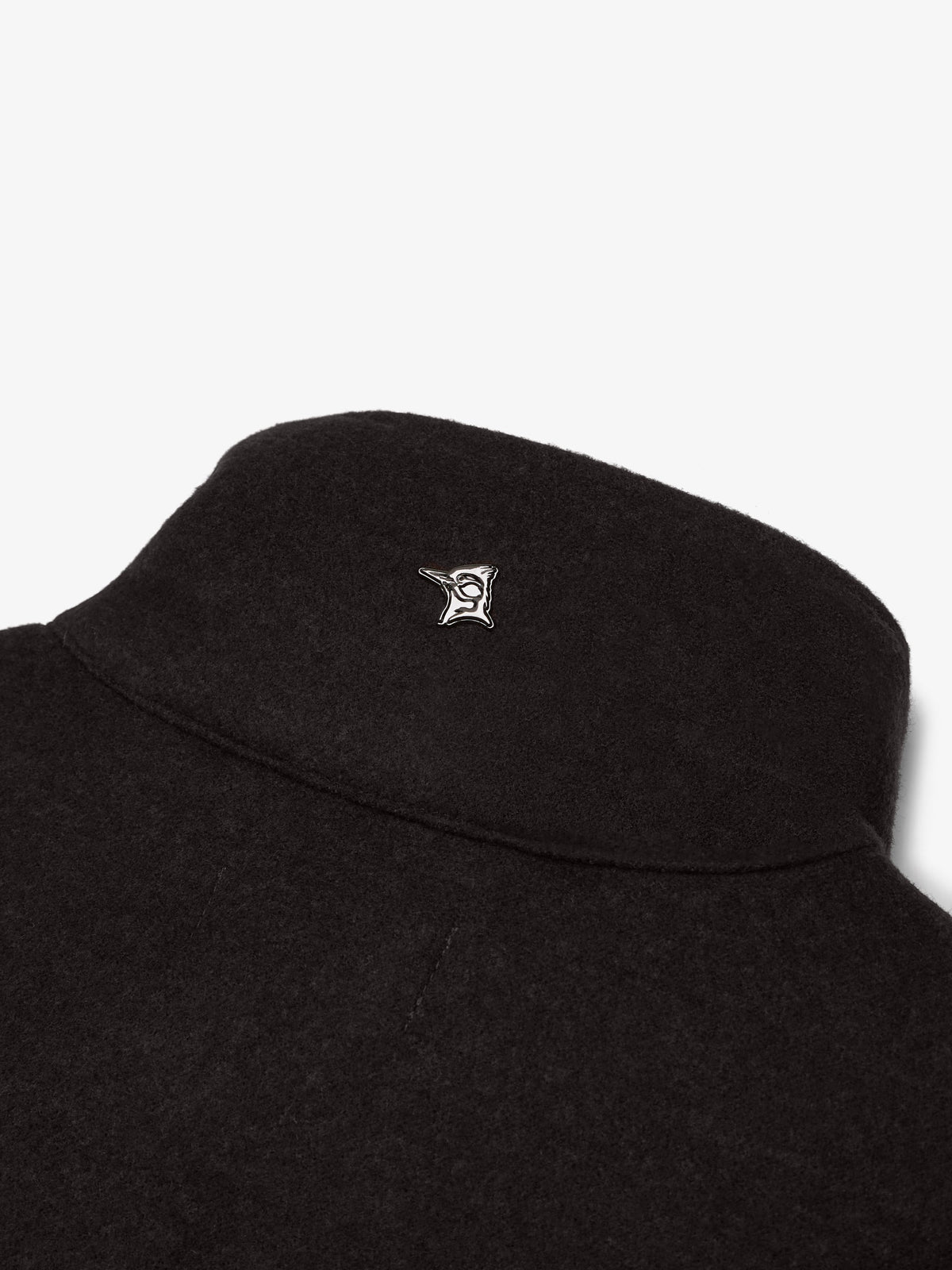 Cashmere Funnel Neck Jacket Dark Brown Melange- Hombre Amsterdam