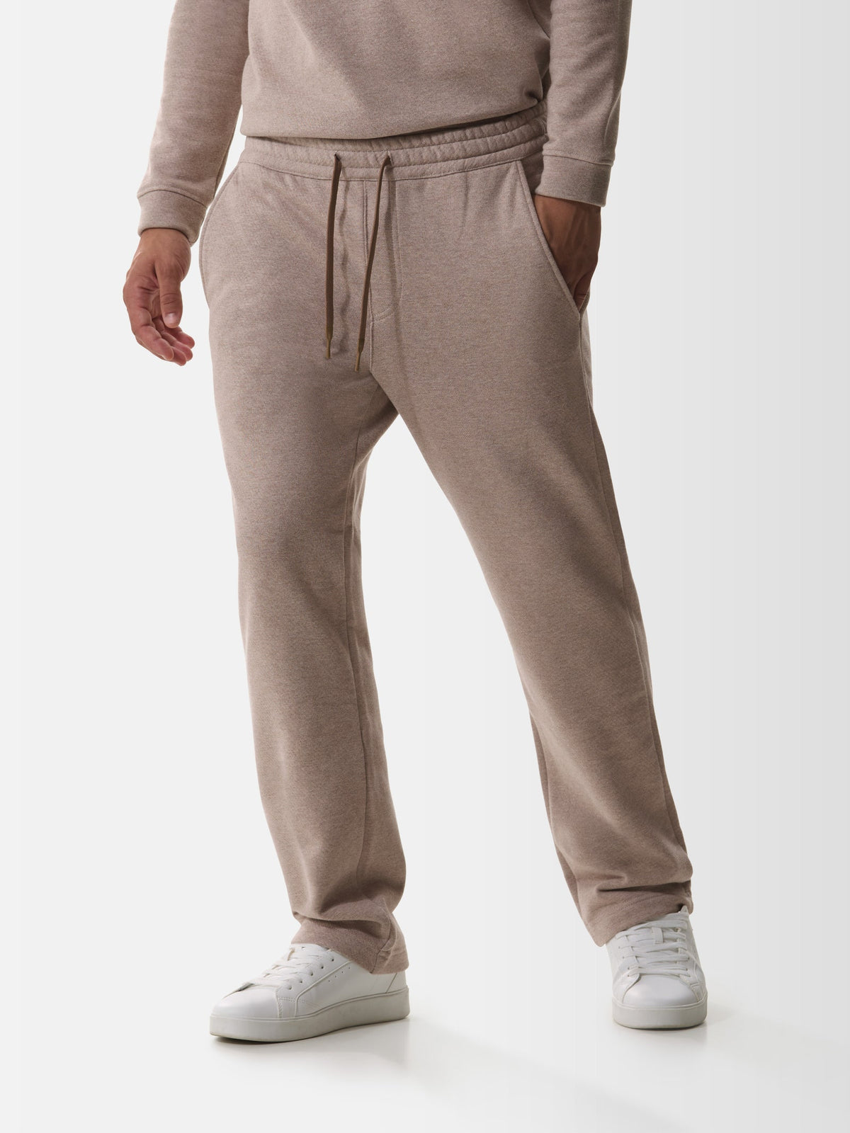 Fleece Sport Trousers Light Taupe Melange- Hombre Amsterdam