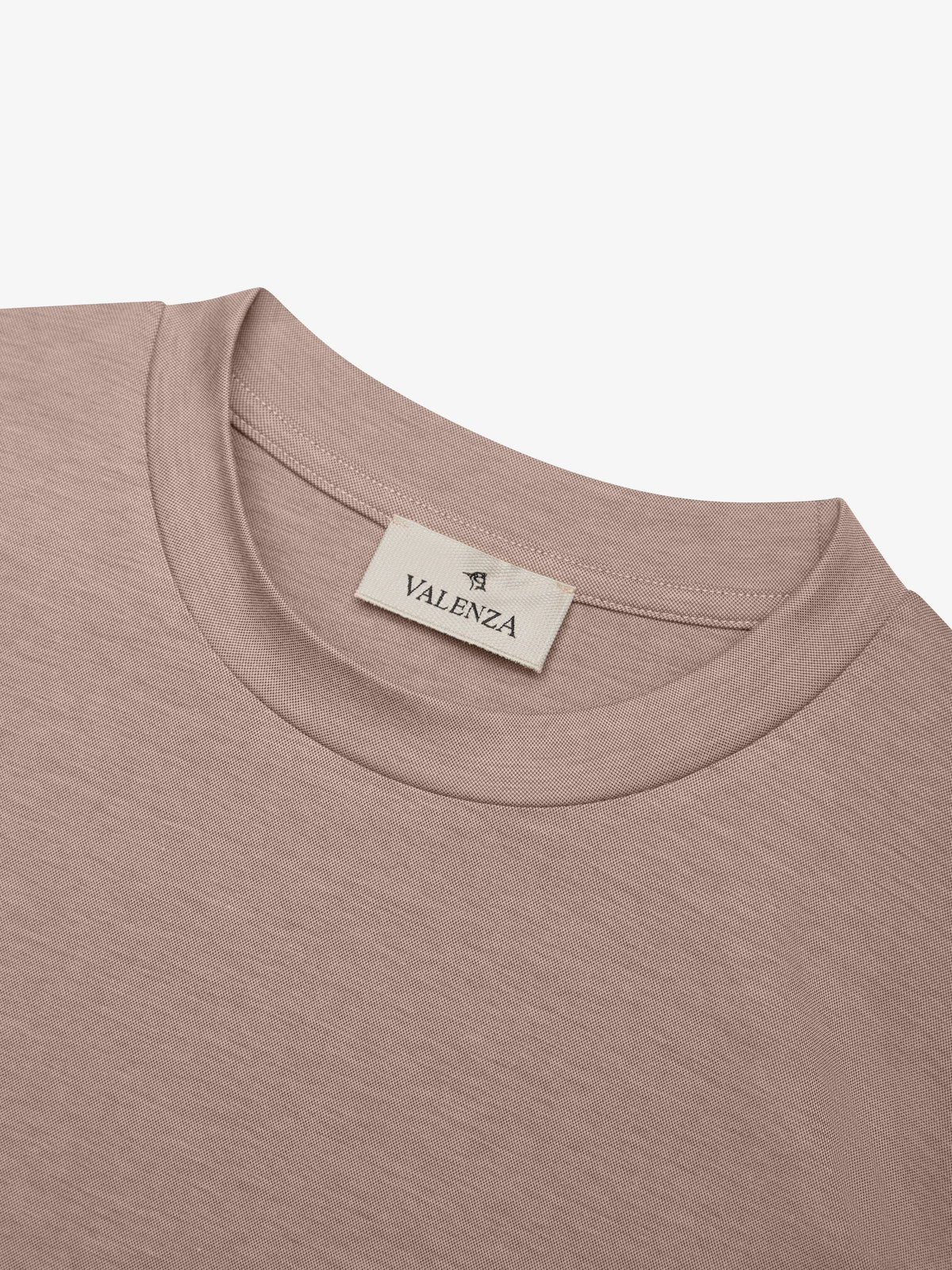 Single Jersey Supima T-Shirt Light Taupe Melange- Hombre Amsterdam