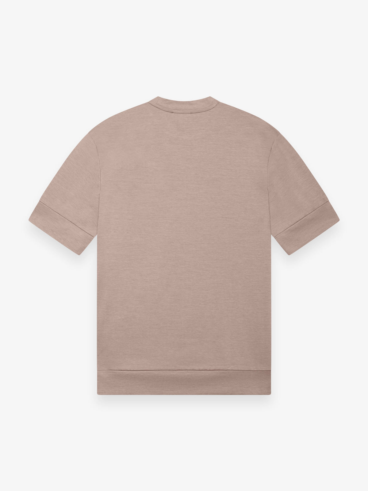 Single Jersey Supima Cuffed T-Shirt Light Taupe Melange- Hombre Amsterdam