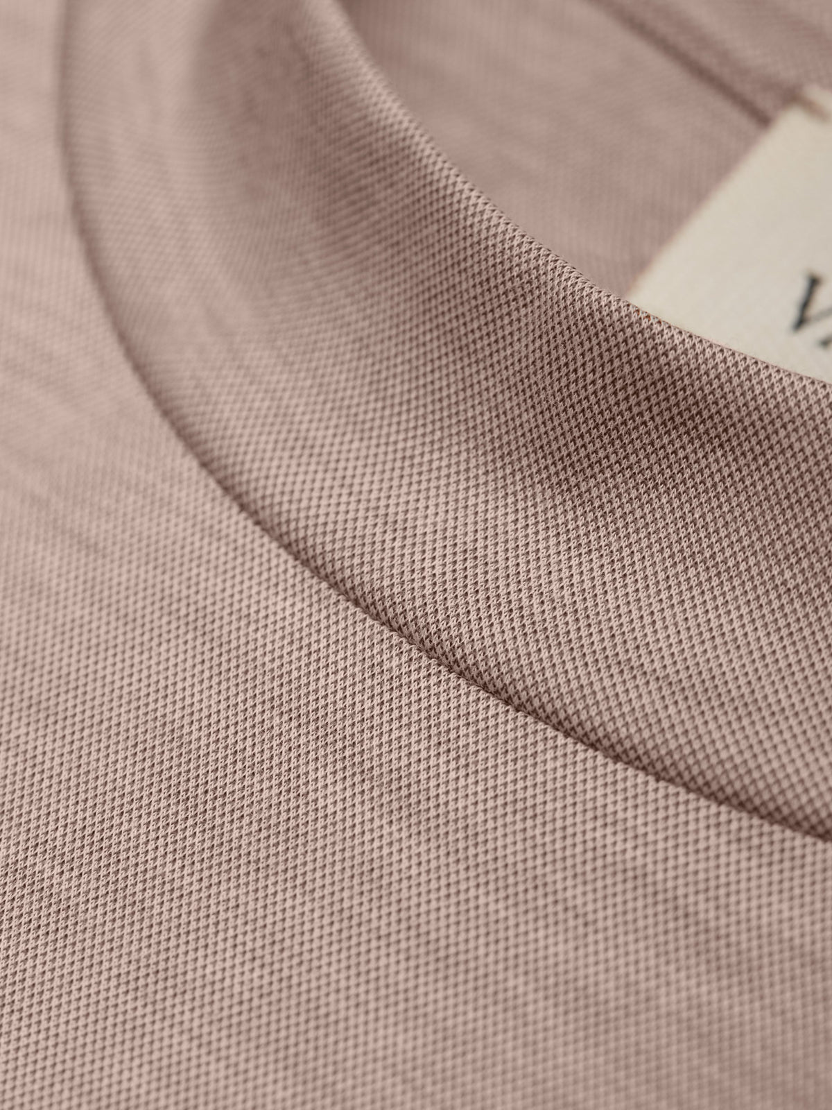 Single Jersey Supima Cuffed T-Shirt Light Taupe Melange- Hombre Amsterdam