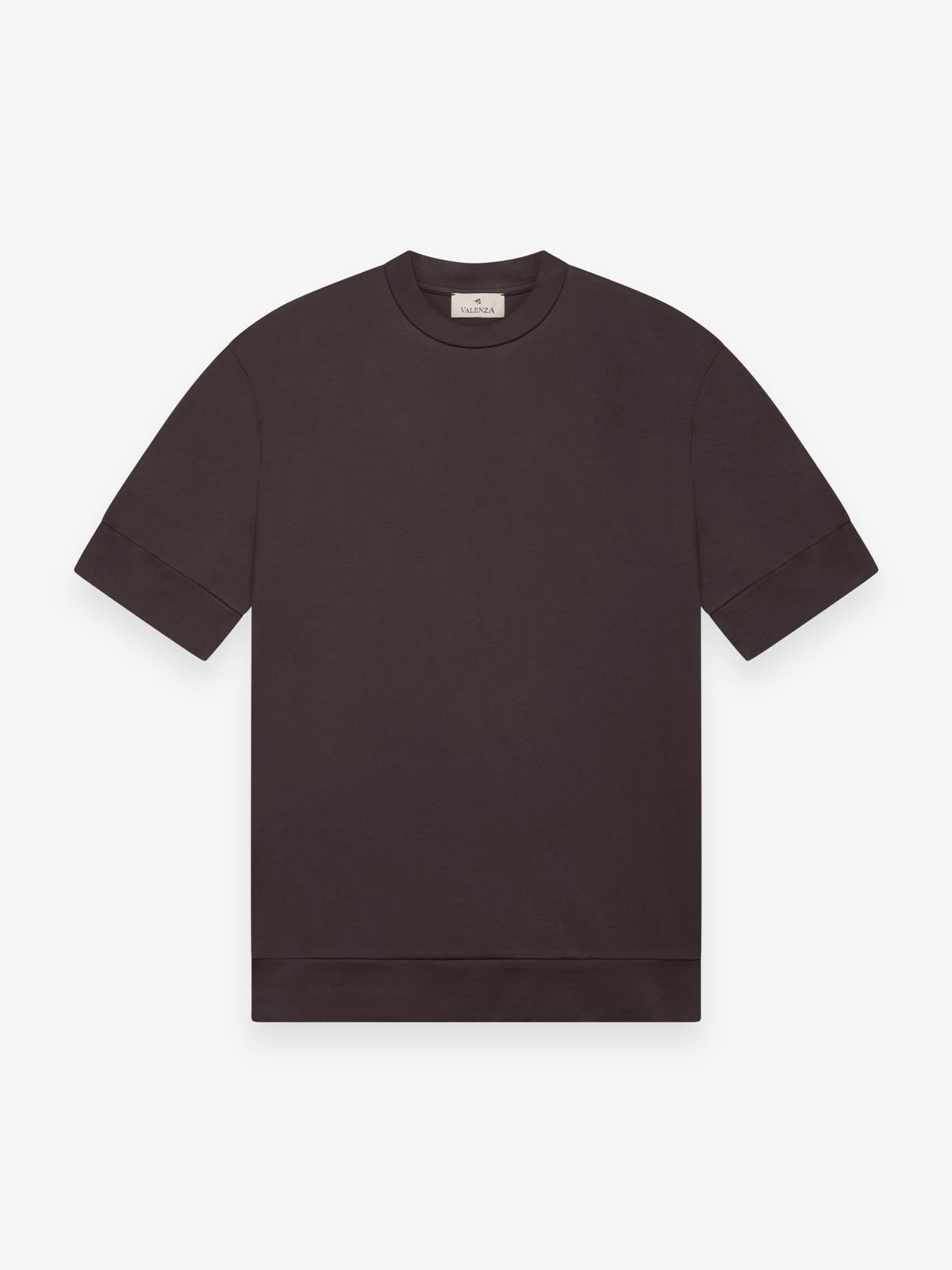 Single Jersey Supima Cuffed T-Shirt Dark Brown- Hombre Amsterdam