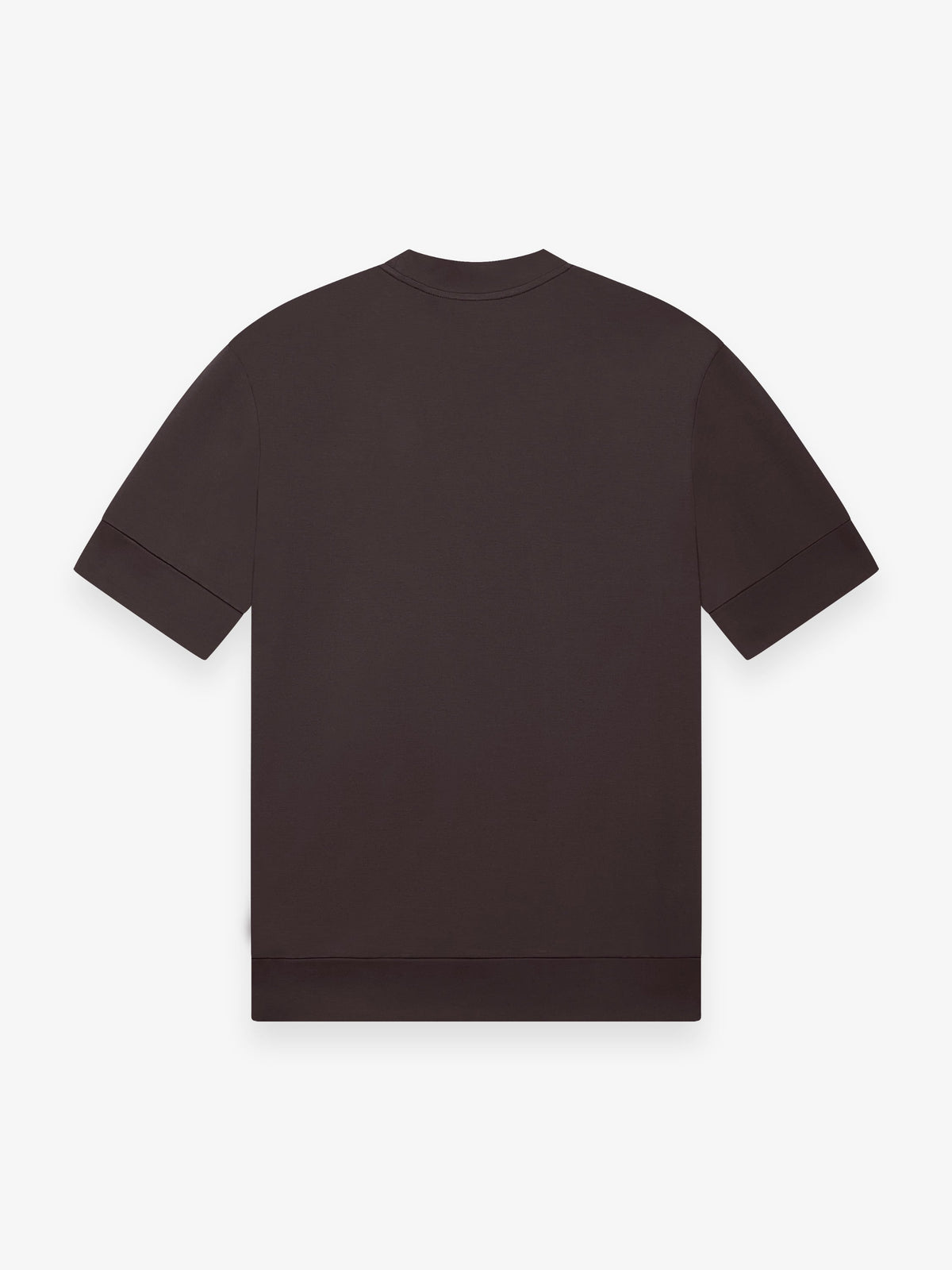 Single Jersey Supima Cuffed T-Shirt Dark Brown- Hombre Amsterdam