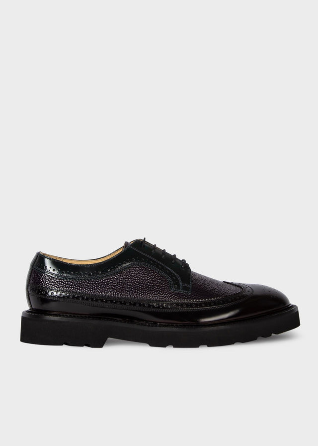 PAUL SMITH BLACK LEATHER ''COUNT 'BROQUES
