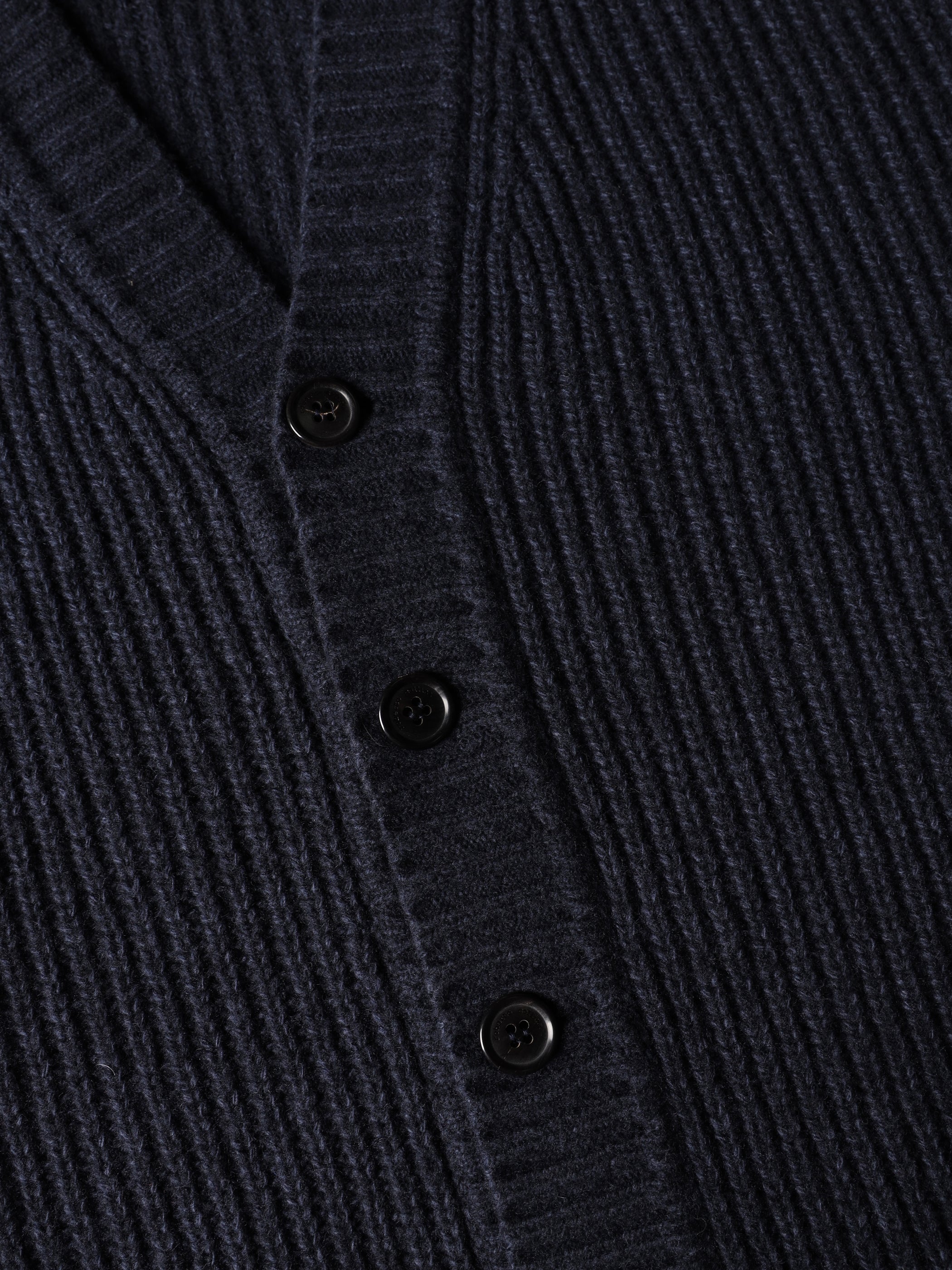 Ribbed Cardigan Black- Hombre Amsterdam