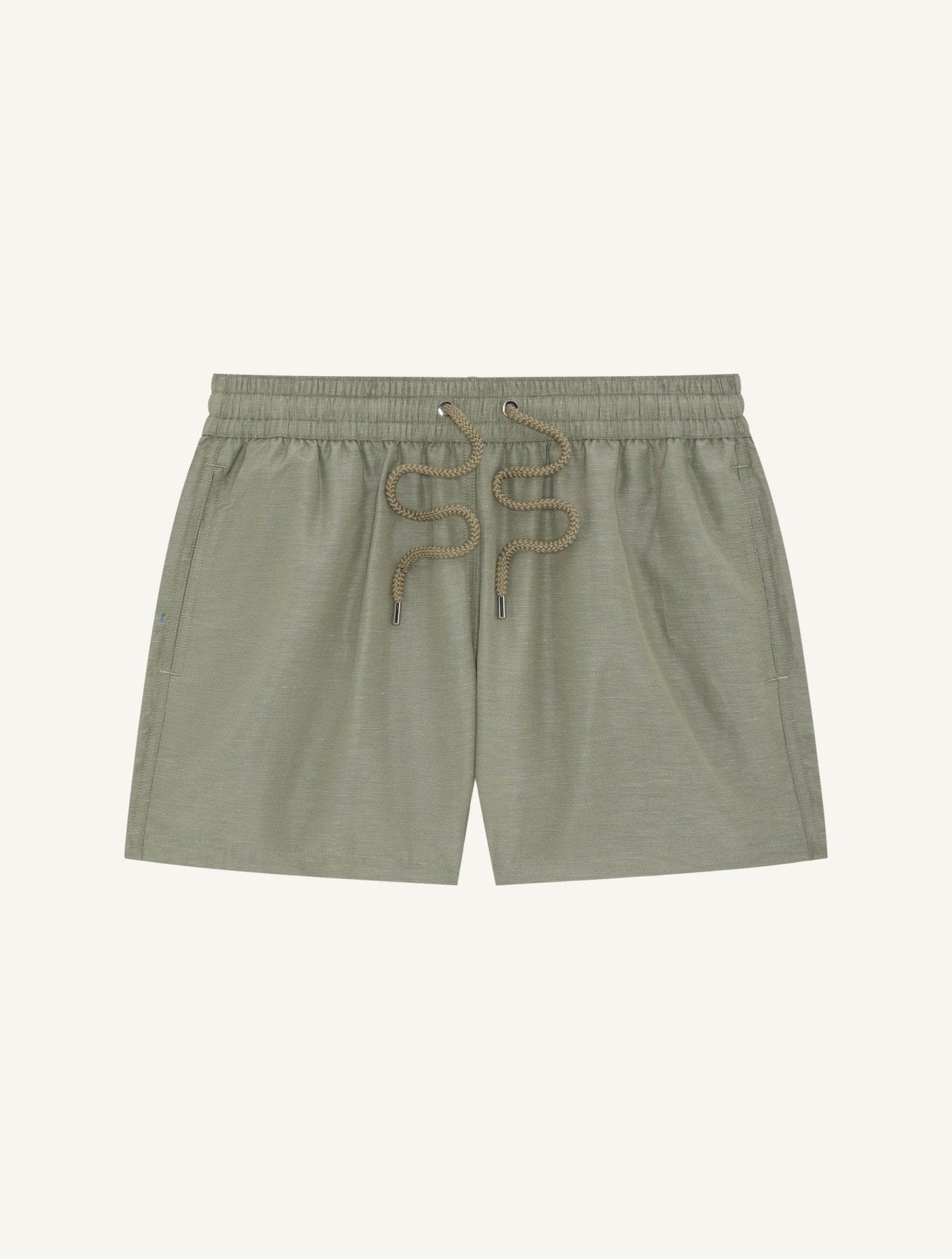Rio Sport Linen Blend Swimshort Palm Green- Hombre Amsterdam