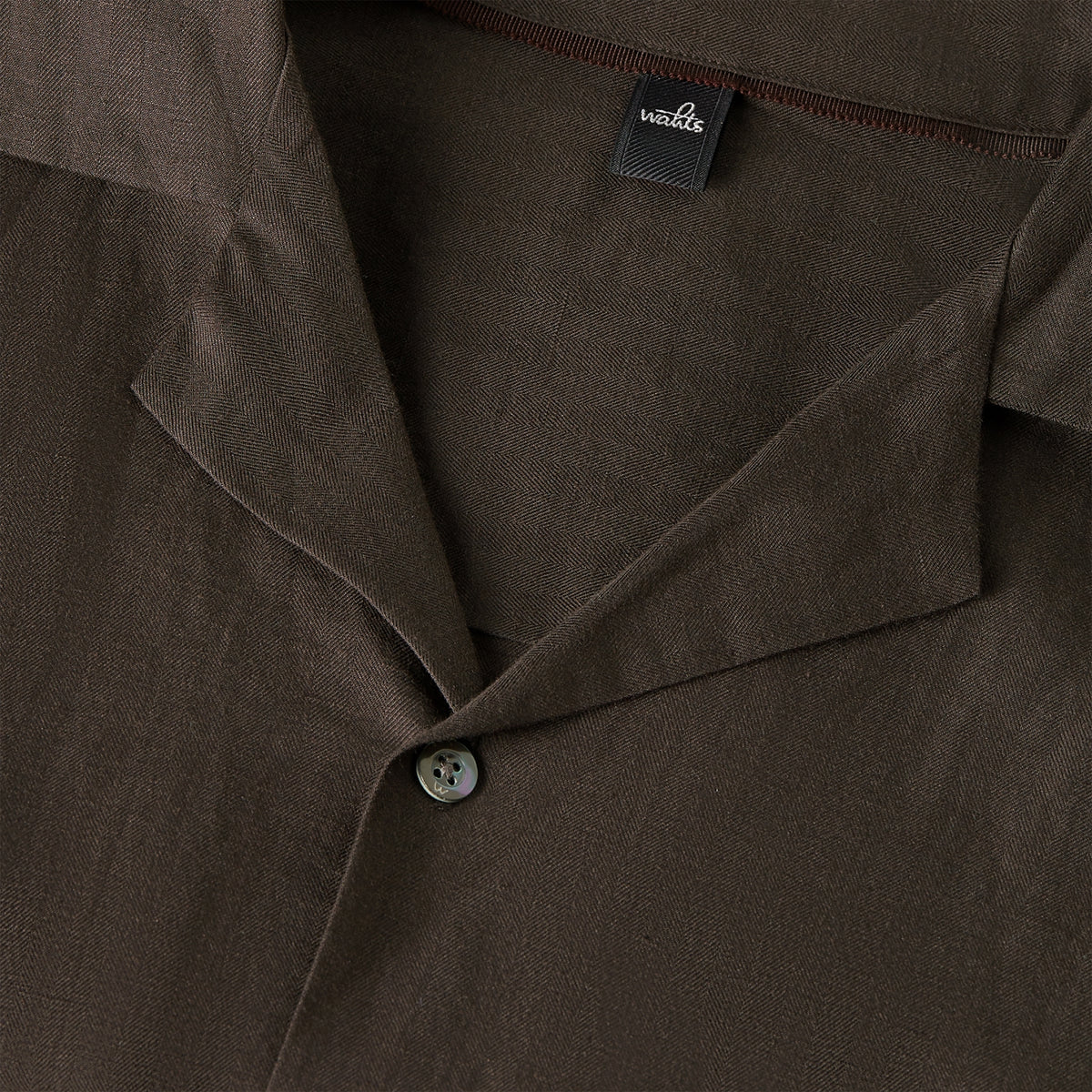 Stretch Linen Cotton Shirt Dark Brown- Hombre Amsterdam